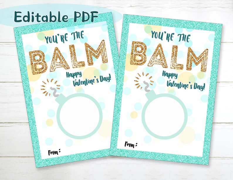 Editable You Are the Balm Valentine EOS Lip Balm Valentine | Etsy