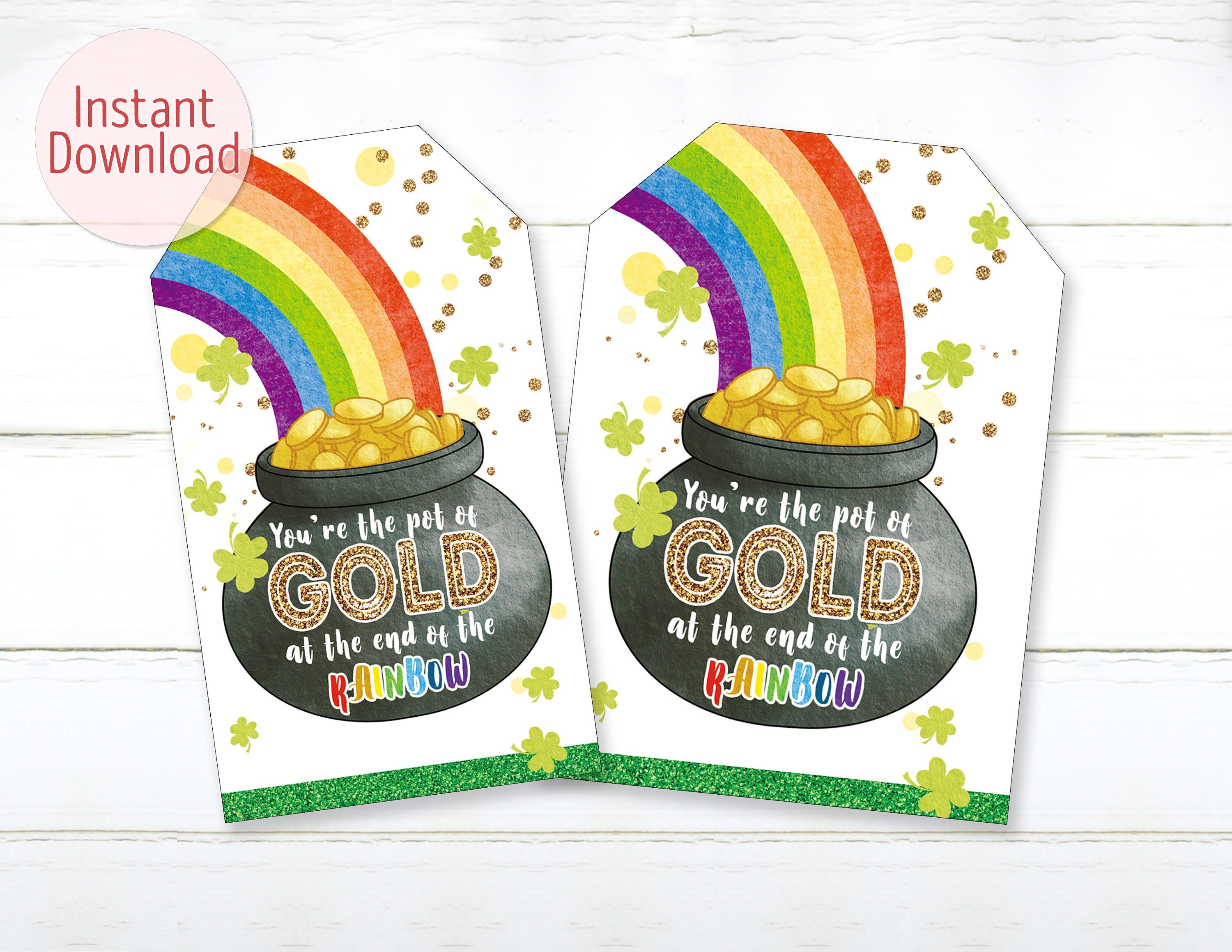 Rainbow & Pot Of Gold Sticker