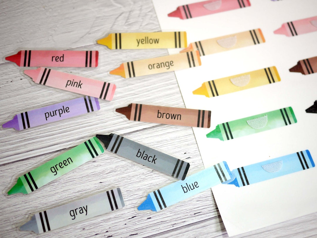 Crayons Color Matching Printables Learning Busy Book Page - Etsy