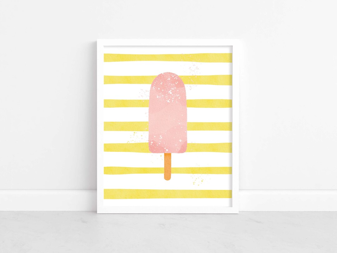 Pink Popsicle Printable Summer Poster Girls Bedroom Decor - Etsy