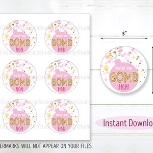 Printable You're the BOMB Mom Mother's Day Bath Bomb - Etsy