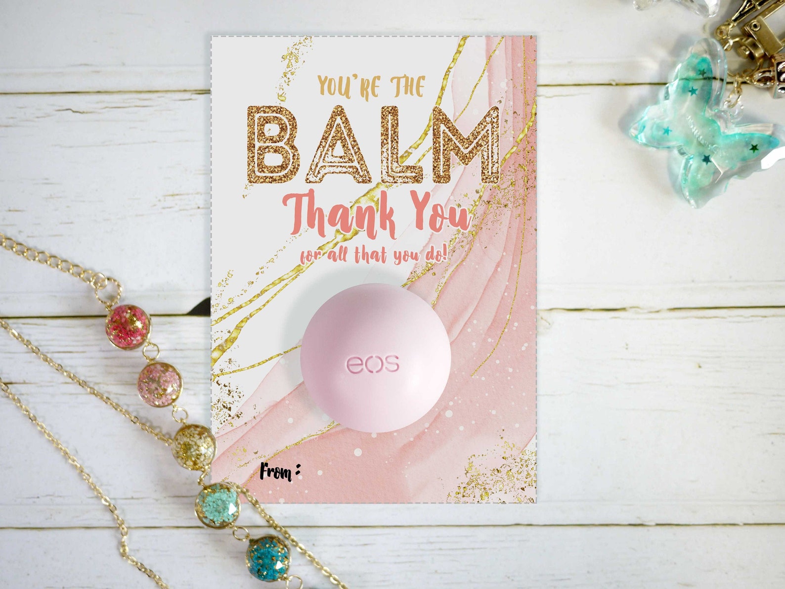 EOS Lip Balm Holder Thank You You're the Balm You're Etsy