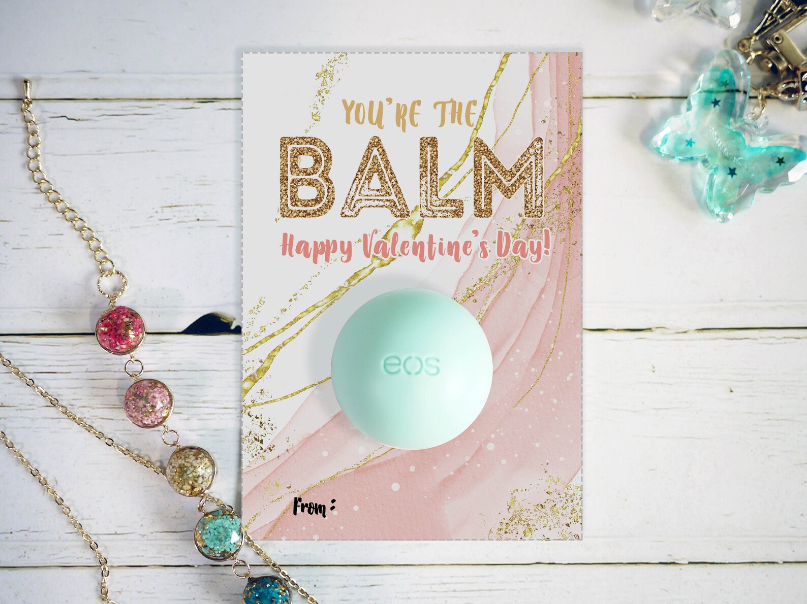 Editable EOS Lip Balm Valentine You're the Balm - Etsy