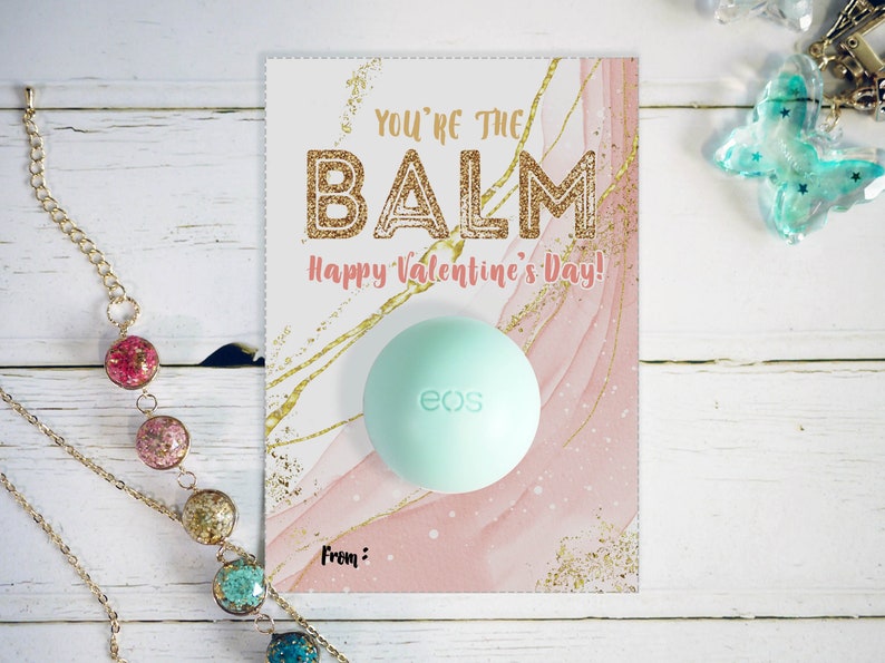Editable EOS Lip Balm Valentine You're the Balm - Etsy