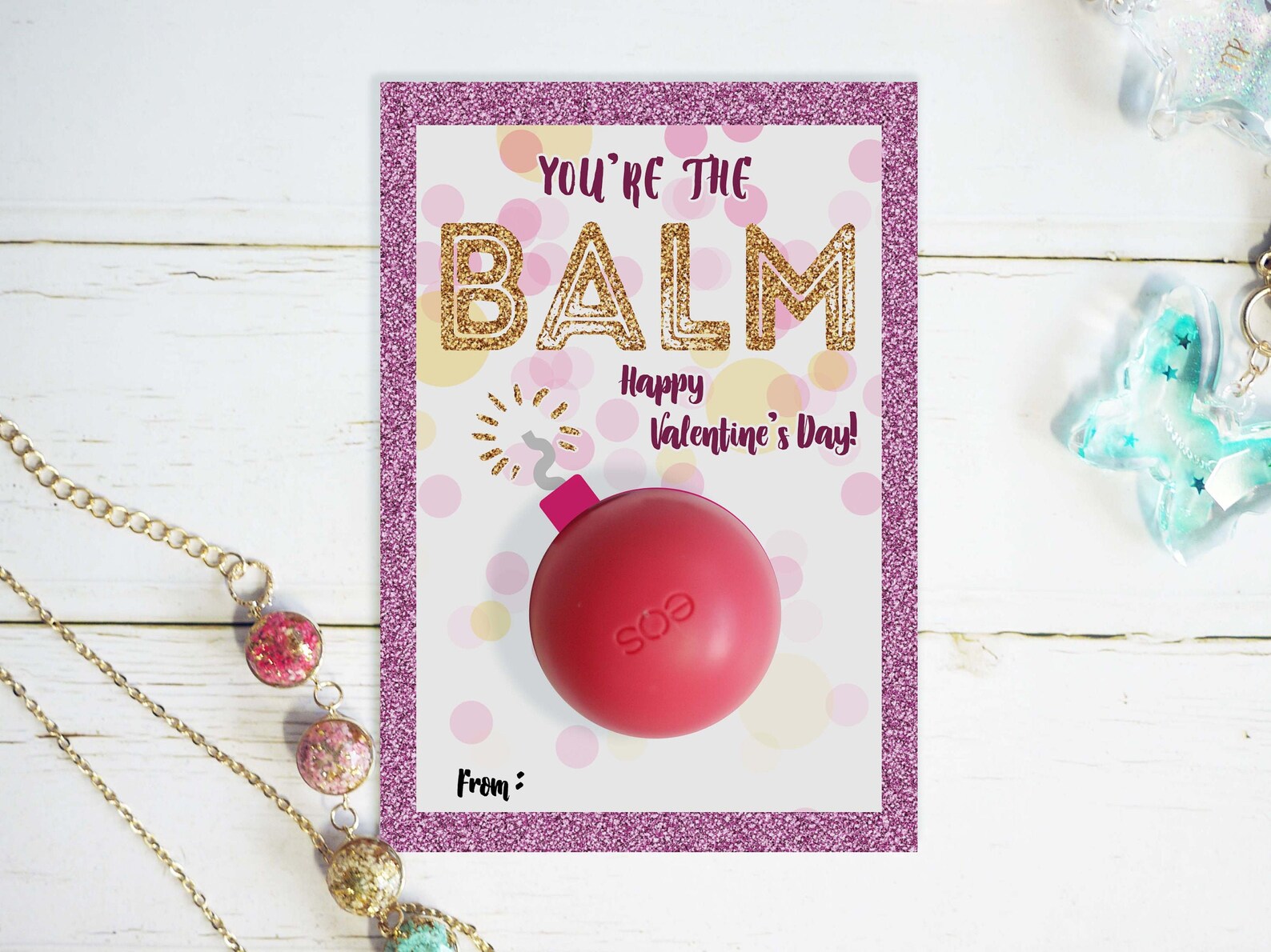 Editable EOS Lip Balm Valentine You Are the Balm Valentine - Etsy