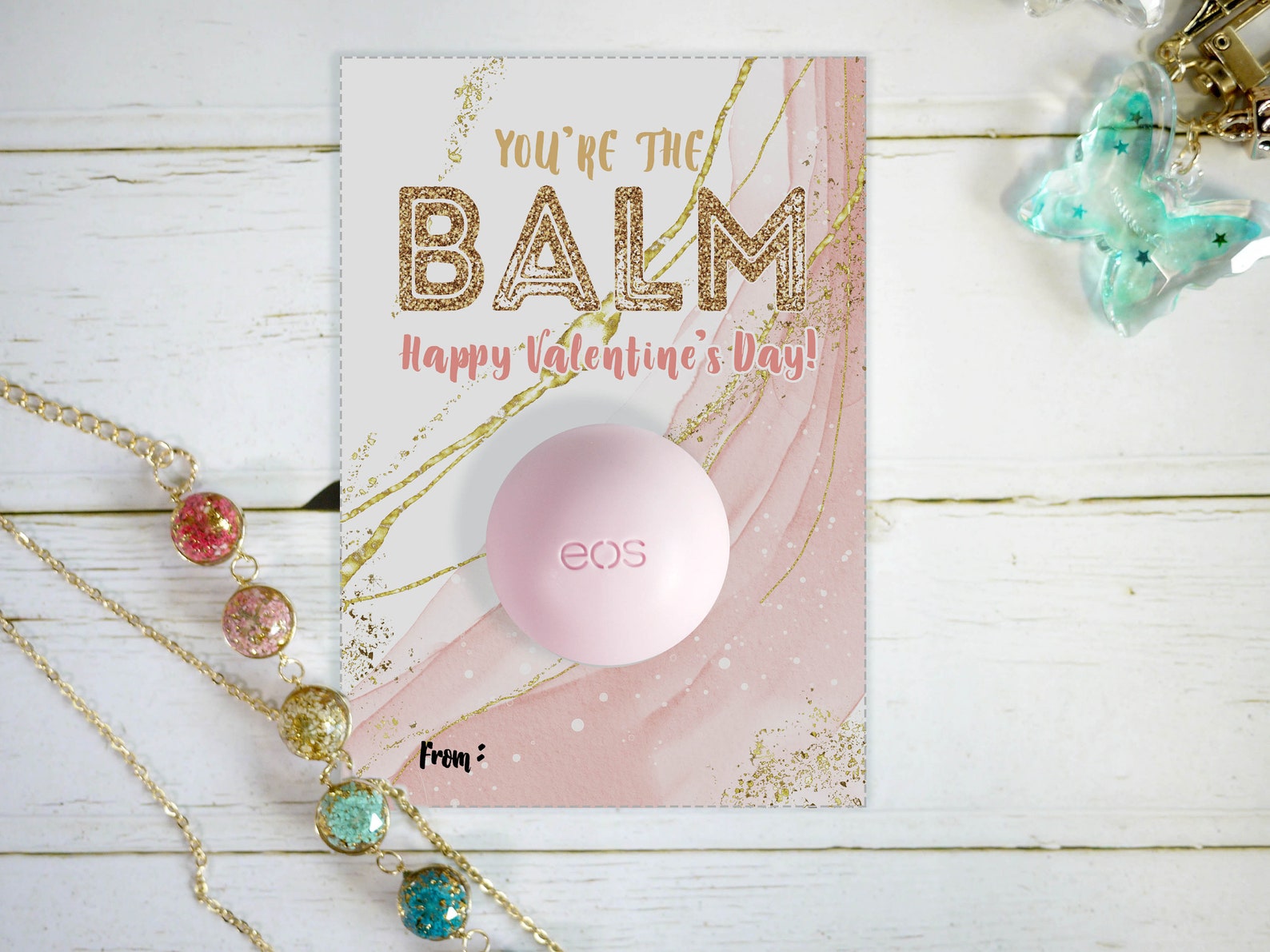 Editable EOS Lip Balm Valentine You're the Balm | Etsy