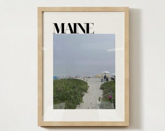 Photograph of Overcast Beach Day - Goose Rocks Beach - Digital Download