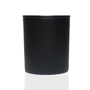 10 oz candle jars for making candles - candle jars - candle making supplies- black matte jars with lids - (Set of 12 jars with lids)