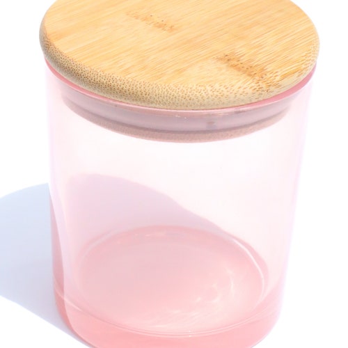 10 Oz Clear Candle Jars With Bamboo Lids Set of 12 Pcs Etsy