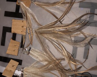 Emu feather earrings