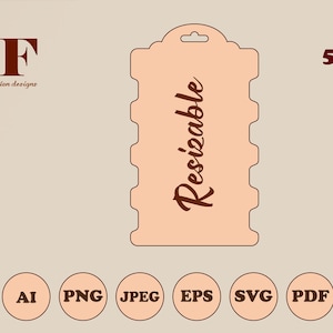 Porta tarjetas de exhibición DIY para múltiples diademas, plantilla de tarjeta con clip a presión, patrón de tarjeta de exhibición de cintas para el cabello, archivo de corte Cricut
