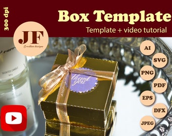 Bow Box Template: Gift & Soap Packaging SVG, Cricut Files (PDF)