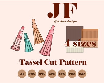 Faux Leather Tassel SVG Template: Keychain, Key Fob (PDF Pattern)