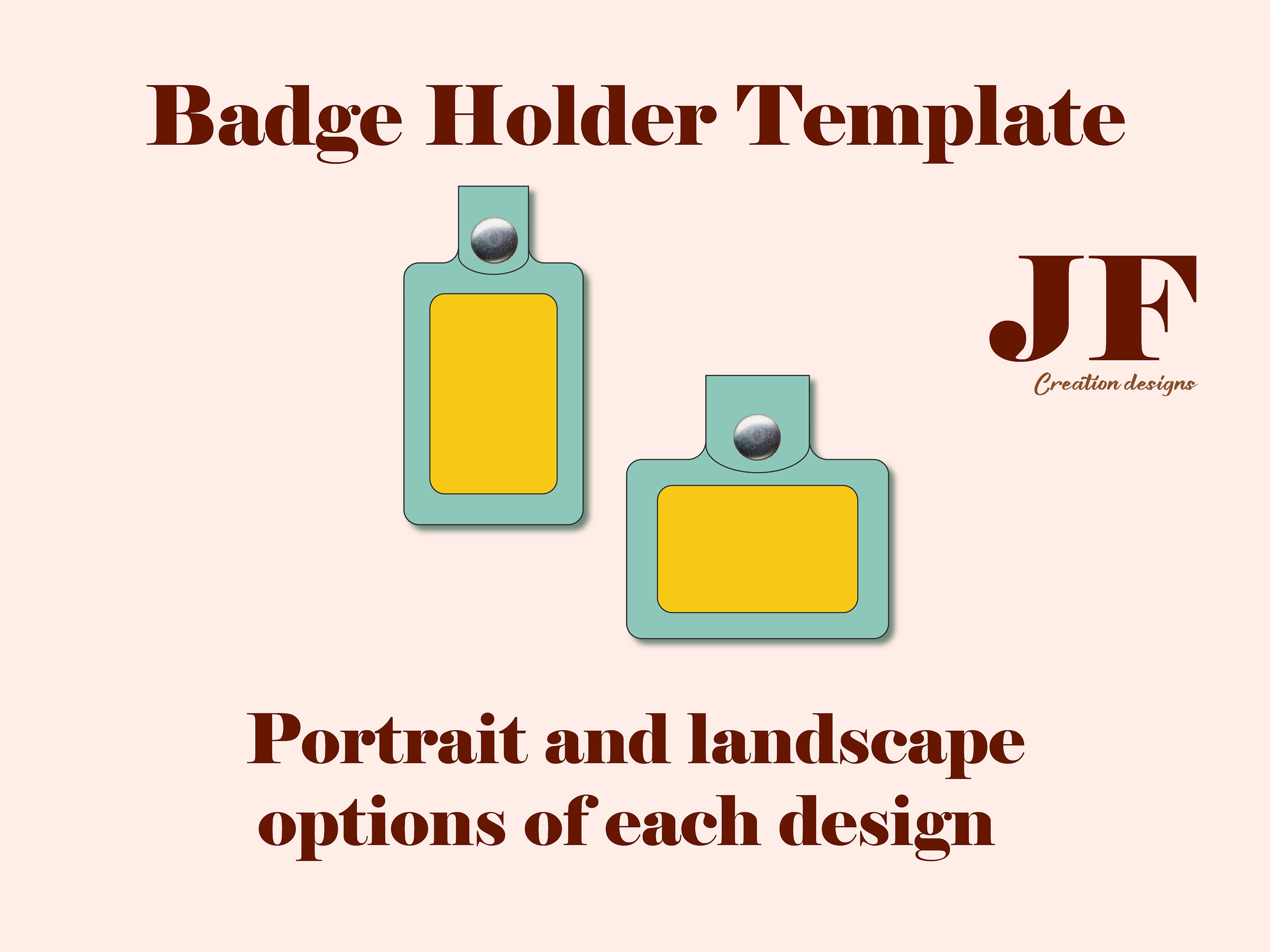 Badge Holder Patter SVG No Sew ID Card Holder Template - Etsy UK