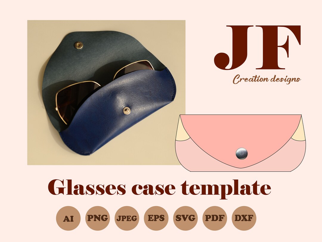 Glasses Case Template With Video Tutorial, Glasses Cover SVG