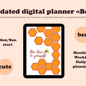 Bee Digital Planner: Odaterad Goodnotes Planner (PDF)