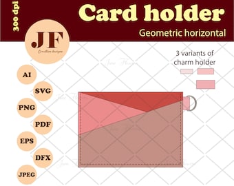 Geometric Card Holder SVG Template: DIY Faux Leather Wallet (Digital Download)