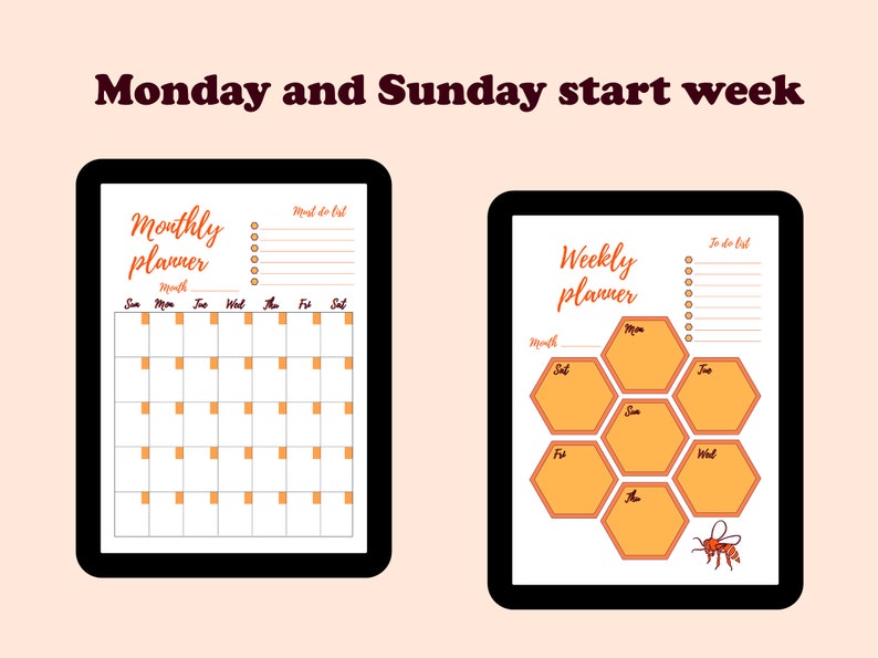 Undated Planner Goodnotes Cute Digital Planner iPad Planner Etsy