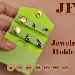 Padrão de porta-joias SVG: modelo de estojo de viagem (download digital)