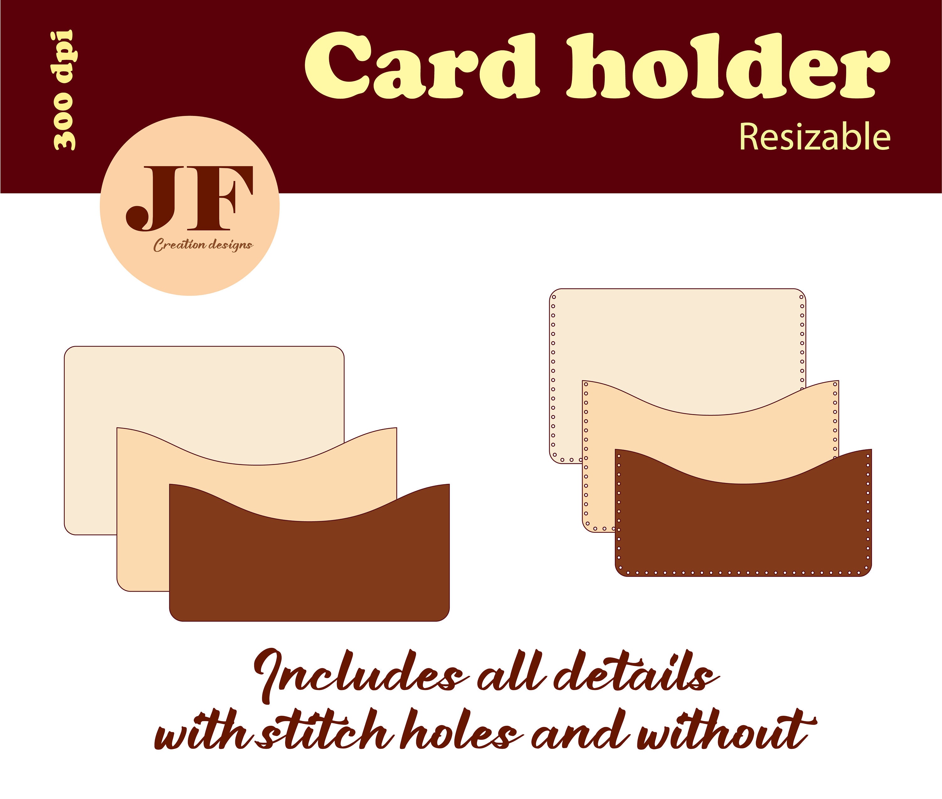 Minimalist Business Card Holder Template Keychain Card Purse Etsy