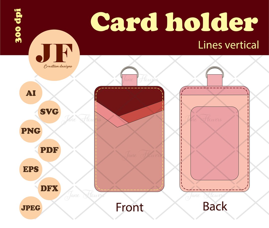 ID Card Holder Svg, Id Badge Holder, Business Card Holder SVG, Small
