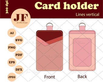 DIY ID Card Holder SVG Template: Faux Leather Wallet (Digital Download)