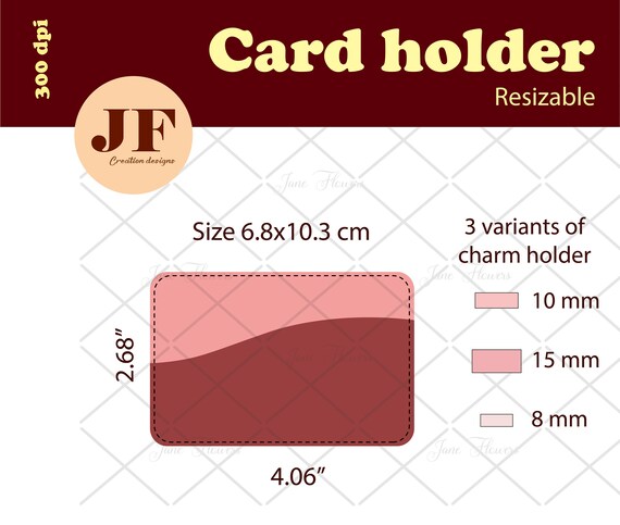 Wave Card Holder Template: DIY Faux Leather Wallet SVG, PDF - Etsy