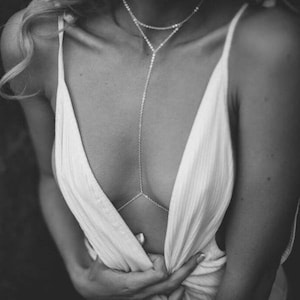Qielle Brand Belly chain, body chain, body necklace, harness, necklace, chest chain, chain harness, body jewellery, bralette, gold necklace