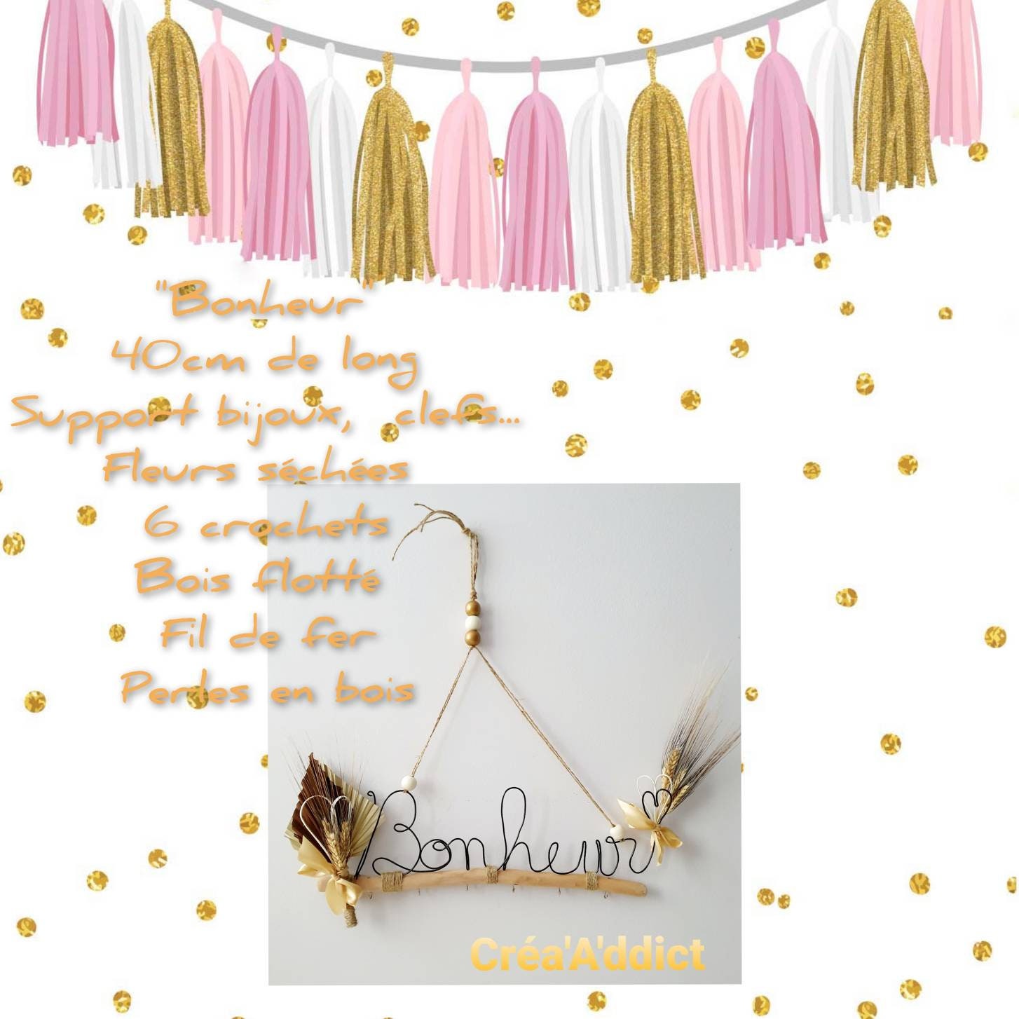 Porte Collier Bois Flotté