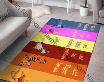 Disney Rug Disney Lover Gift,Floor Decor,Winnie The Pooh Disney Carpet Disney Clollection Floor Decor Tiger Disney Rug Winnie Pooh Rug