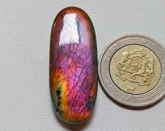 Gemstone 38X29X7 mm 84 Crt Both Side Polished Stone Amazing Unique Rare Fire Labradorite Cabochon Handmade Jewelry Making Stone