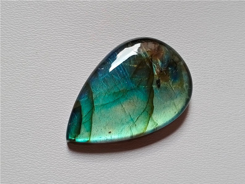 Loose Jewelry Stone Both Side Polished Labradorite Stone 37X25X7 mm 56 Crt Jewelry Making Amazing Unique Fire Labradorite Cabochon