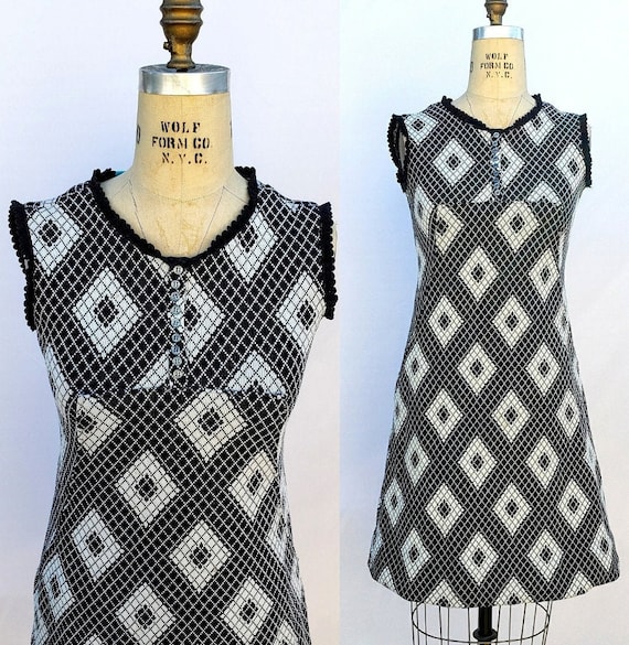 Vintage 1950's Knit Dress- 40s - 50s