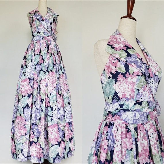 Floral 1980s Vintage Dress - Gem