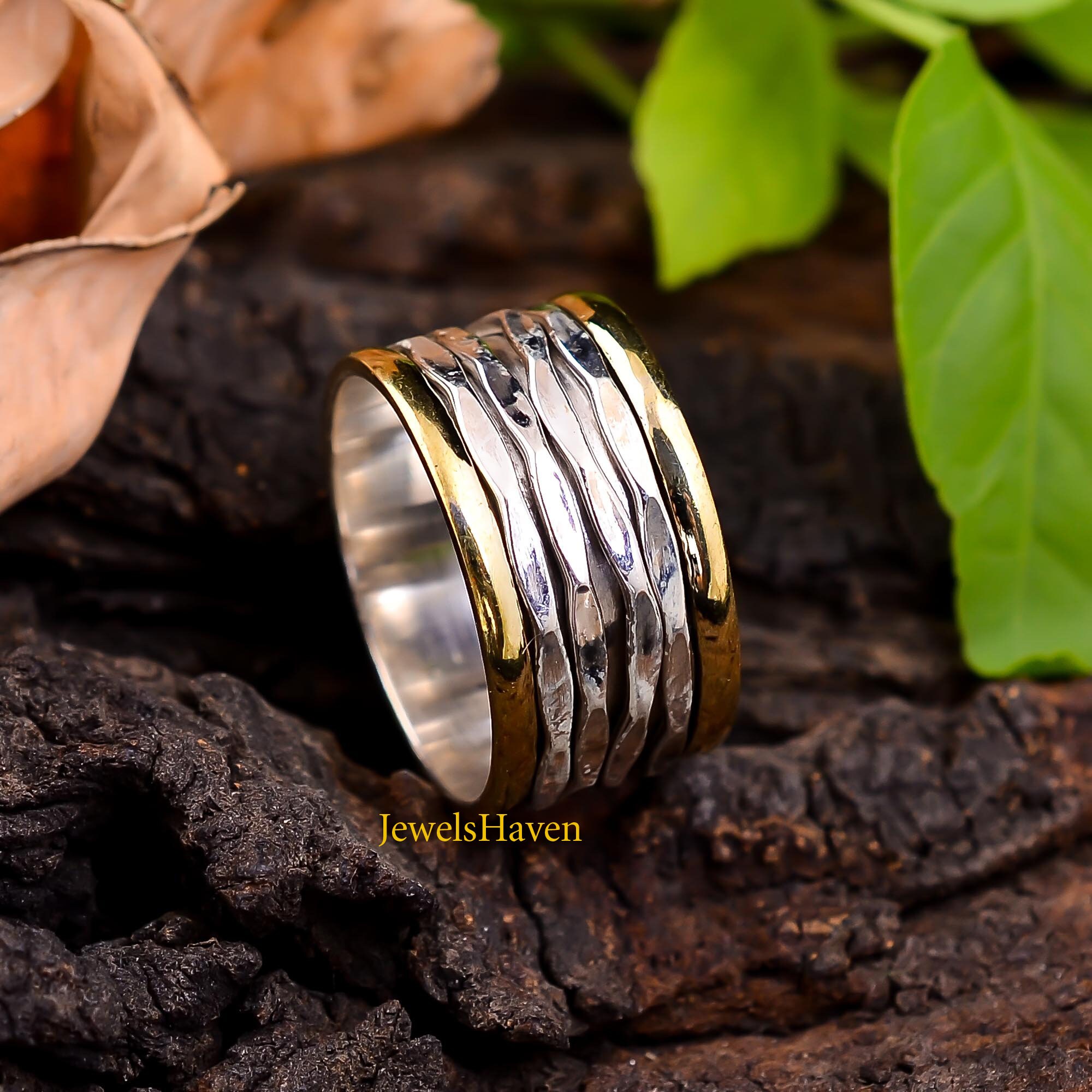 Anxiety Ring Plain Silver Ring Thumb Ring Wide Band Ring Etsy UK