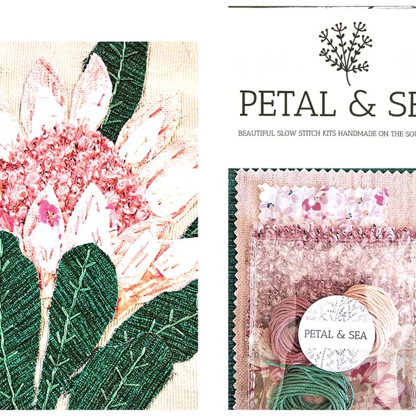 Stitch Kits by PETAL & SEA -Protea flower kit