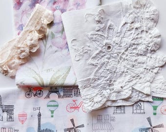 slow stitch fabric bundle- paris
