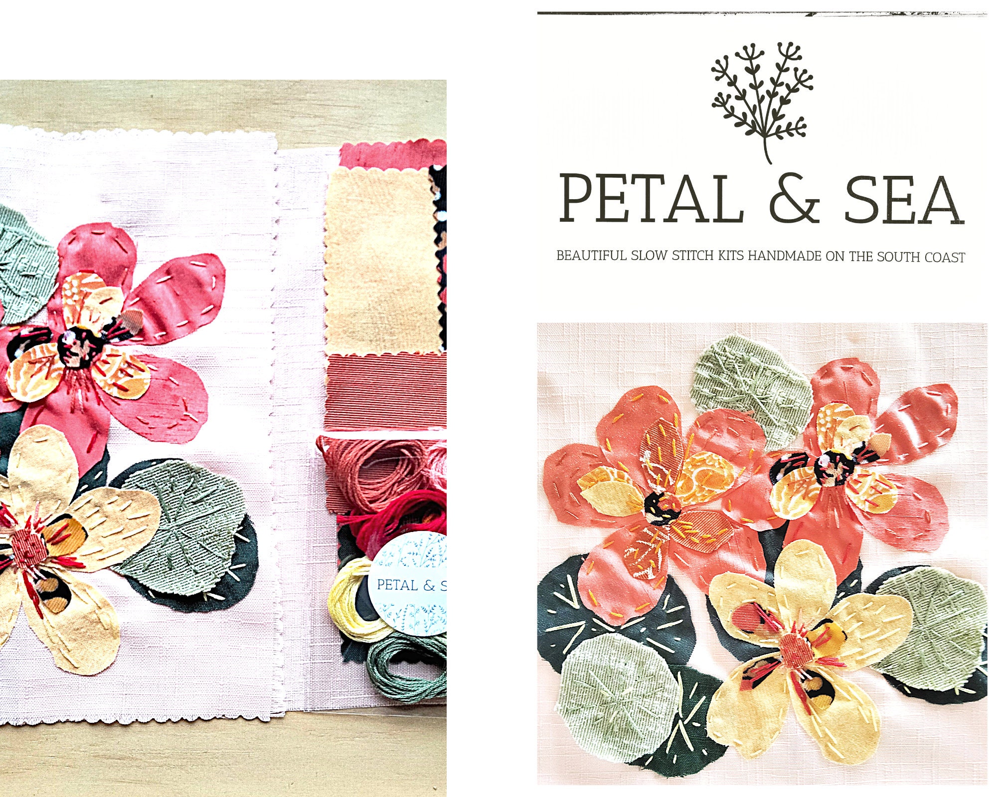 Stitch Kits by PETAL & SEA Sunshine Nasturtiums Etsy