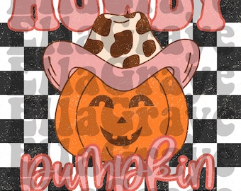 Howdy Pumpkin| Pumpkin| Retro Fall| Retro PNG