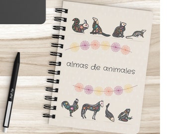 almas de animales Spiral Notebook | Back to School Lined Pages for Notes | College Veterinary Vet Tech Animal Lover Journal