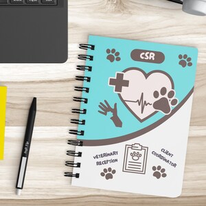 CSR Veterinary Reception Spiralbound Journal for Vet Client Service Coordinators | Blank Notebook for Notes, Back to School, Gift