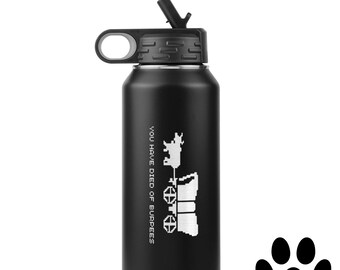 You Have Died of Burpees\Mountain Climbers\Dysentery or other Oregon Trail Style Tumbler | Pixel Classic Gamer Graphics on XL Water Tumbler