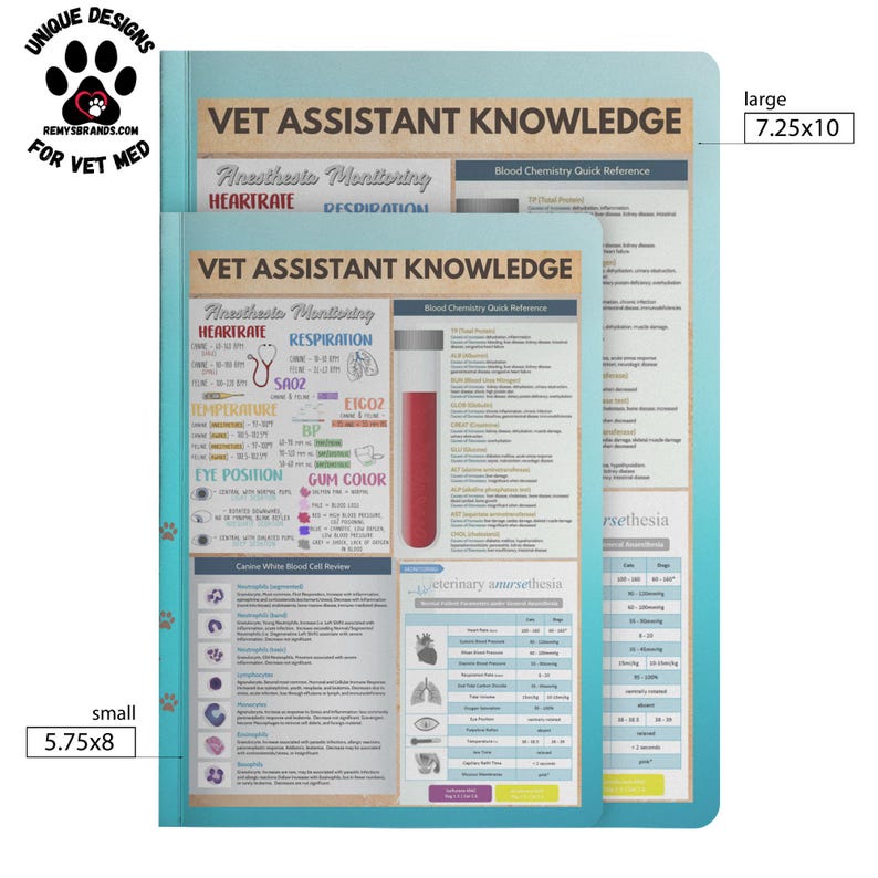 Vet Tech Knowledge Paperback or Hardcover Journals Small Animal