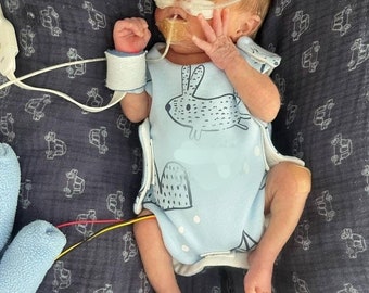 Micro Preemie Vest, NICU Baby Clothes, Cotton Knit