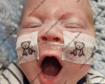 Cinta adhesiva para tubos de intubación de SandyRose Bears, tiras adhesivas para tubos de intubación de la UCIN