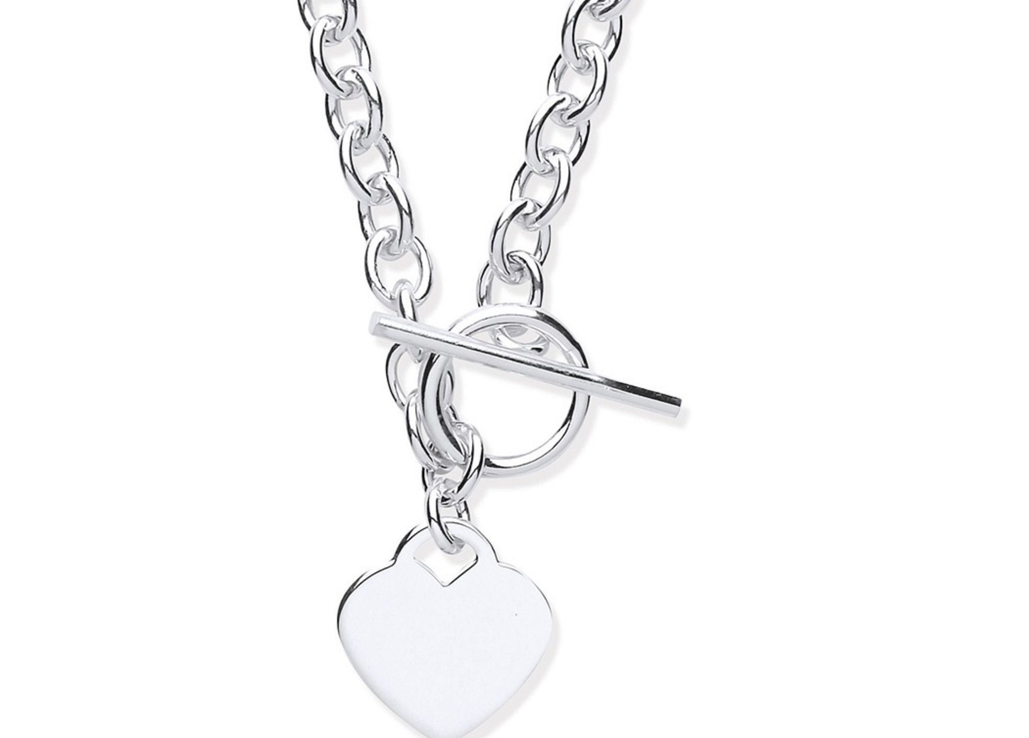 【HYERES LOR】25SS★ Pebble Heart Silver T-Bar Necklace S HYERES LOR】25SS☆ Pebble Heart Silver T-Bar Necklace S