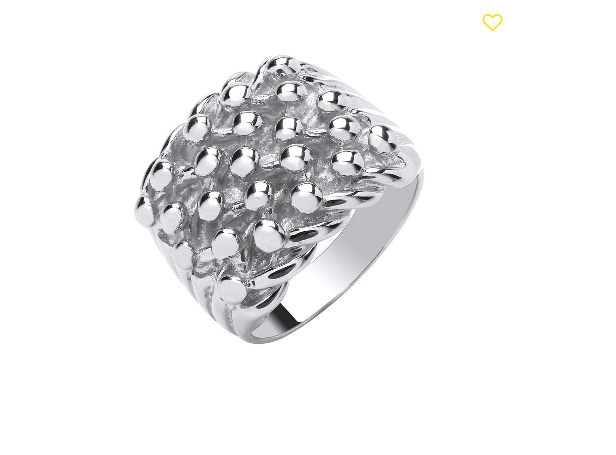 Men's keeper ring silver discount