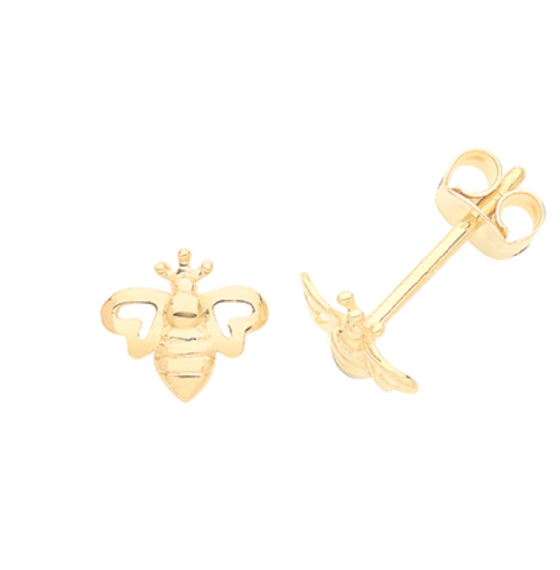 9ct Gold Bee Stud Earring Ladies Children's 375 Gift Boxed Etsy