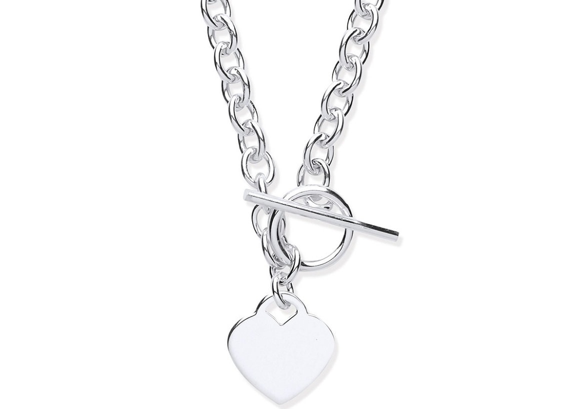 【HYERES LOR】25SS★ Pebble Heart Silver T-Bar Necklace S HYERES LOR】25SS☆ Pebble Heart Silver T-Bar Necklace S