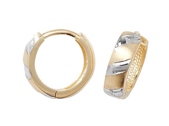 9ct gold hinged hoop earrings sale